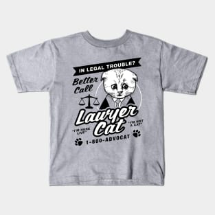 Lawyer Cat Kids T-Shirt